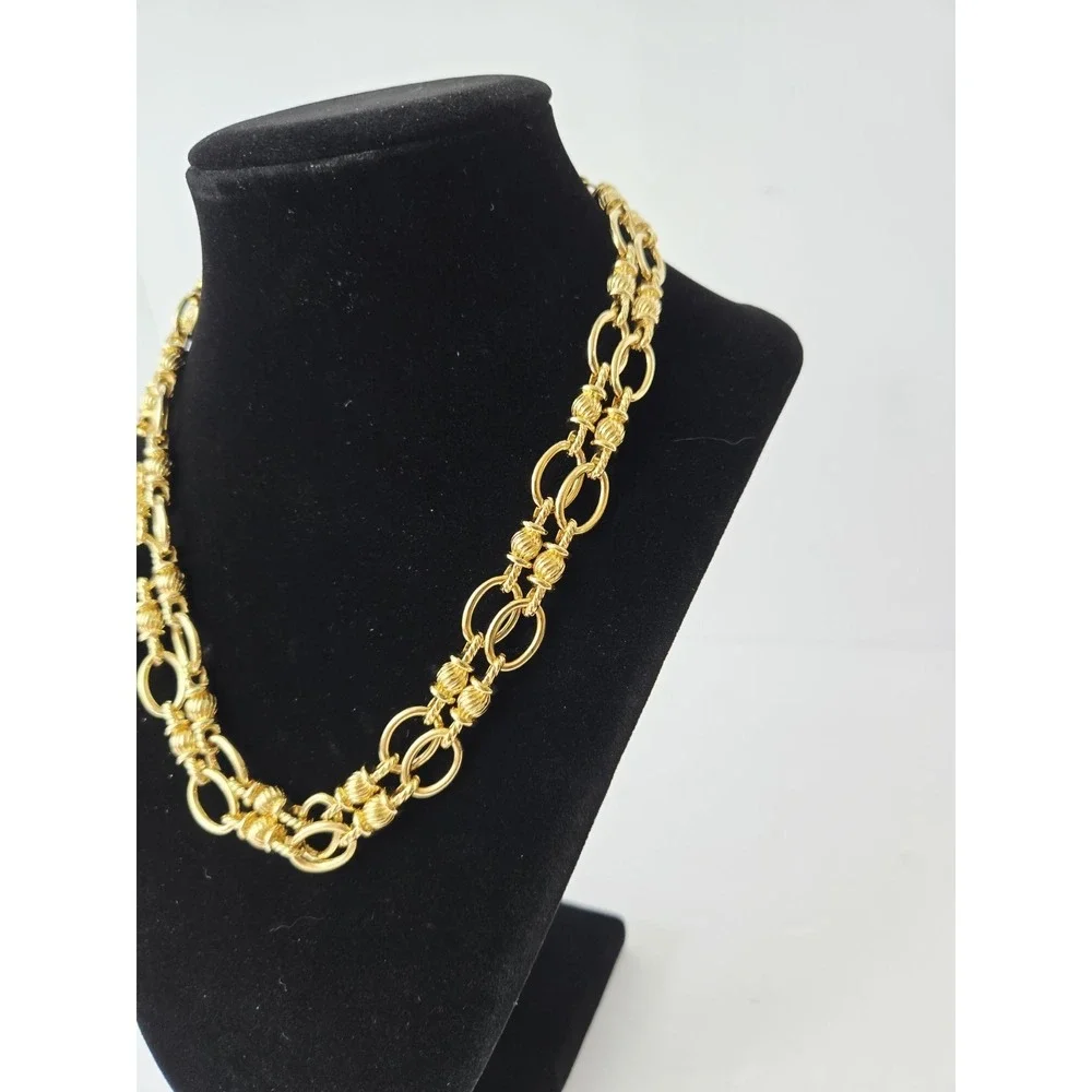 Napier 16 inch gold tone choker chain necklace pair NWT‎ knot link